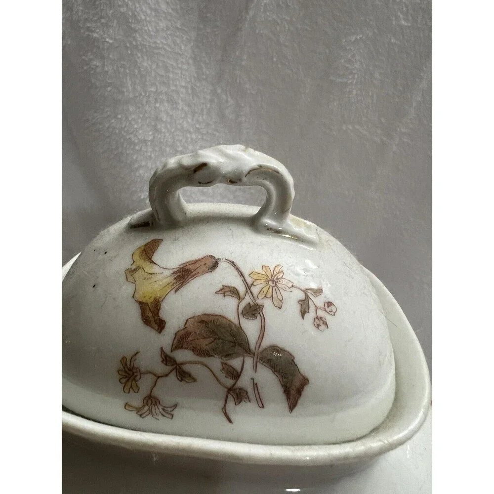 Limoge Teapot White with Gold Flowers Stamped Limoges France 9 Inches